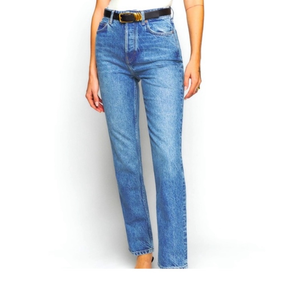 Reformation “Cynthia” High Rise Straight Leg Blue Jeans Size 29